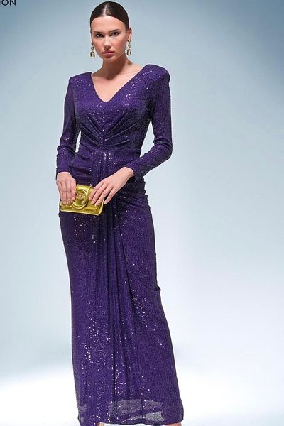 Novias Design Sequined Evening Dress