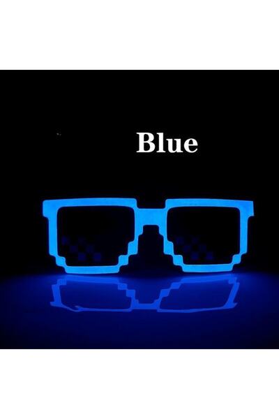 Doppler Mavi Led Parti Gözlüğü Led Işıklı Pilli Yılbaşı Düğün Eğlence Uv400 N...
