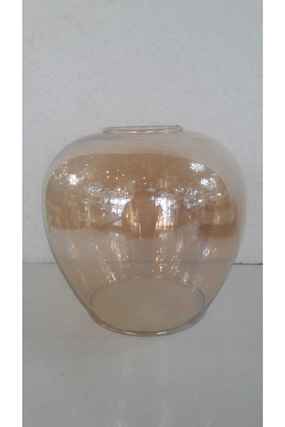 ADA AVİZE Honey Colored Oval Bell Jar Chandelier Glass E27 (medium Diameter 13 cm, height 12.5 cm)