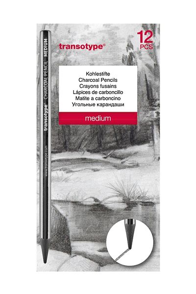 Transotype Charcoal Pencil - Medium 12 Liters