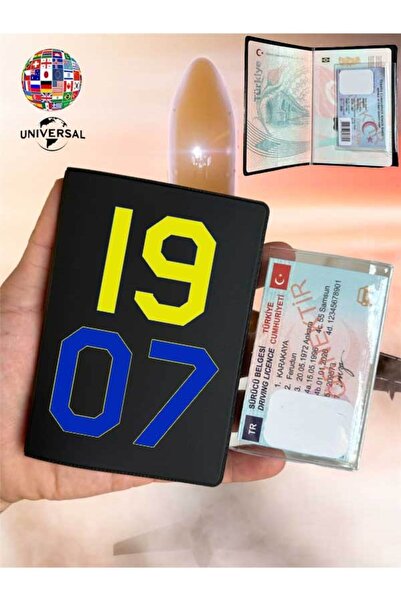 Cekuonline حافظة جلدية ذات سطح أملس منقوشة موديل 1907 مناسبة لجميع جوازات سفر...