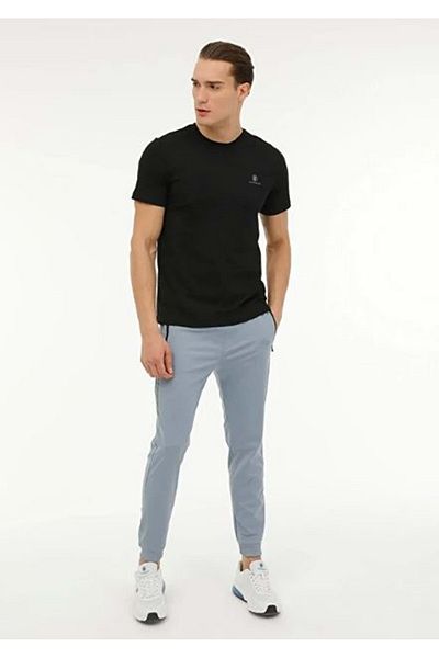 lumberjack M-ct102 Μαύρο ανδρικό μπλουζάκι - Basic C λαιμόκοψη, κοντομάνικο