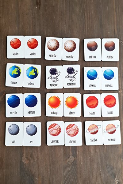 metafortoys Çoklu Ahşap Uzay Hafıza Geliştiren Eşleştirme Oyunu Okul Öncesi Zeka Kartları Toy Story 1+ Yaş Çok