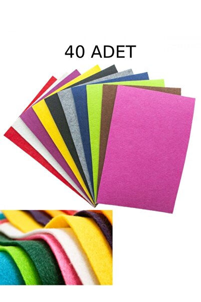 Arthobi 40 قطعة لباد بألوان متنوعة - مقاس A4 20x30 سممستلزمات العمل اليدوية