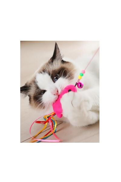 CMT Fish Cat Fishing Rod Toy with Sound Bell 90 cm