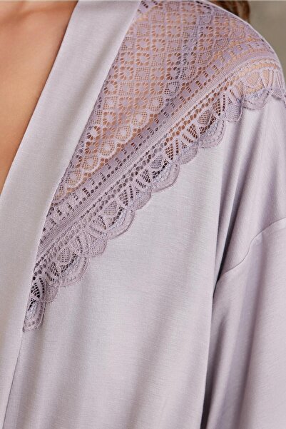 Pierre Cardin Dantelli Penye 3'lü Kadın Pijama Takımı - 2820