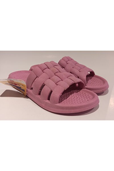 GEZER Pembe Kaydırmaz Plastik Suya Dayanıklı Yumuşak Taban Günlük Kadın Islak Zemin Terliği