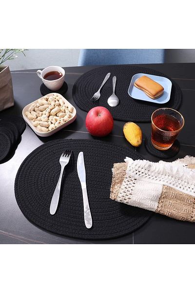 MaVaux Set de plăci și suporturi ovale Ruby, 8 piese