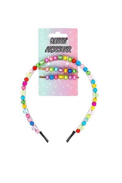 QUEEN AKSESUAR Εισαγόμενο πολυτελές σετ κορώνας με χάντρες σε σχήμα καραμέλας...