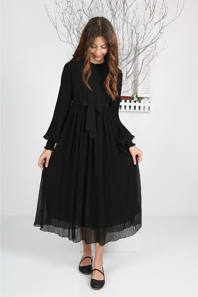 Ebrar Pleated Model Girl's Dress