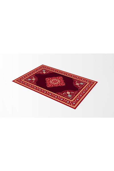 Rugs Modern Halı Red Diamond Patterned Prayer Rug 70x120