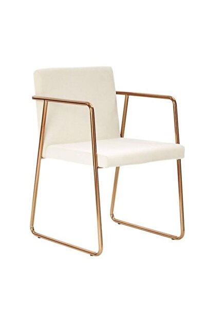 Evka Onion Beyaz Sandalye, Modern Yemek Masası Sandalyesi, Metal Ayaklı Yemek...