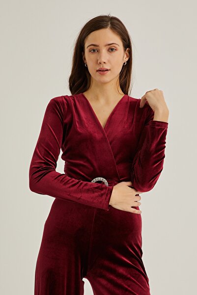 PAULMARK Кемер Детальний оксамитовий комбінезон