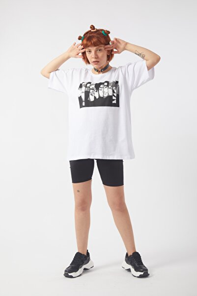 EFBUTİK Λευκό T-shirt Naruto Anime