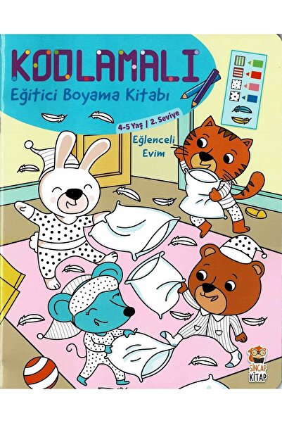 Sincap Kitap Kodlamalı Eğitici Boyama Kitabı – Eğlenceli Evim (4-5 Yaş 2. Seviye)