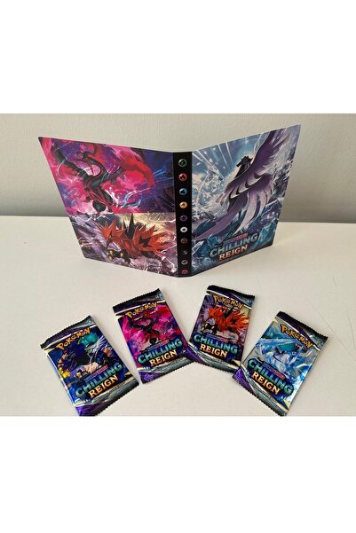 Abetto Market Pokemon Chilling Ring Card Set 4 Pack & Pokemon Card Album