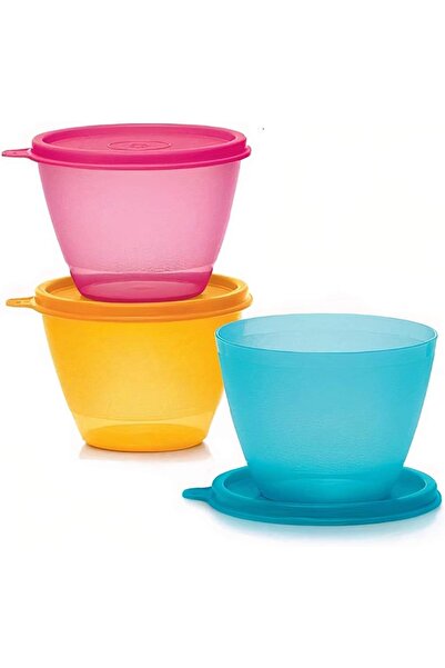 Tupperware Renkli Buzdolabı Kapları 3'lü