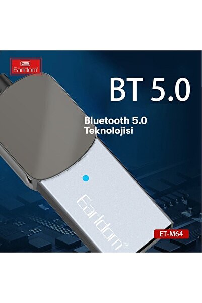 Genel Markalar M64 Tak Çalıştır Bluetooth 5.0 Bağlantılı Usb To 3.5mm Ses Aktarıcı Esnek Aux Kablo