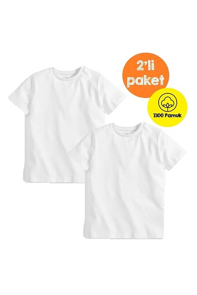 Machetta Tricou pentru copii, 2 piese, de bază, cu gâtul turn