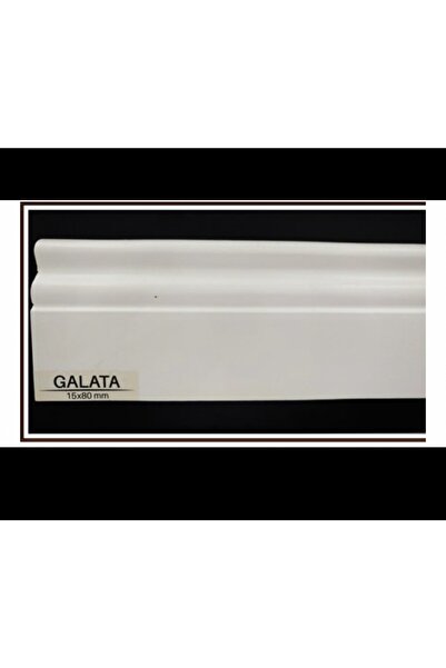 BY İSTANBUL 8 Cm Lake Saten Beyaz 24,4 Mt Pvc Kaplama Süpürgelik B8 Galata Modeli