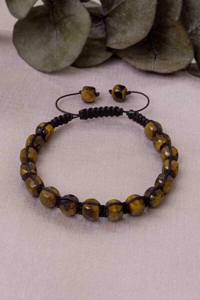 Dünya Doğal Taş Tiger Eye Stone Bracelet - Comfortable Cut