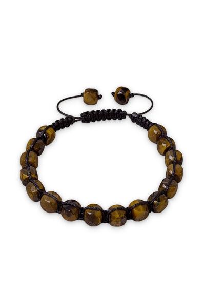 Dünya Doğal Taş Tiger Eye Stone Bracelet - Comfortable Cut