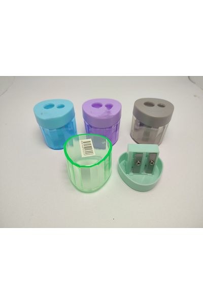 hagiki (4 Pieces) Double Sharpener Wooden Pencil Opener for Thick and Normal Pencils with Sharpener Chamber