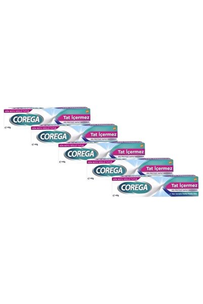 Corega Tat Içermez Diş Protezi Yapıştırıcı Krem 40g (5 Adet)