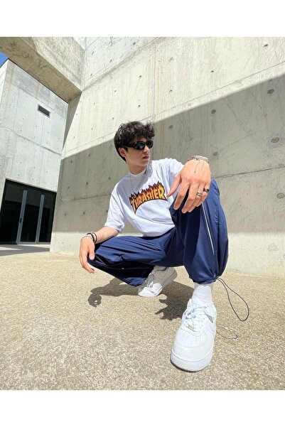 BİQ & TAQ BUTİK Анцуг с широки широки панталони парашут с еластична талия