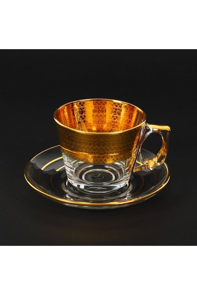 Paşabahçe Altın Yaldızlı Çay Ve Kahve Fincanı 1 Kişilik, 12 Ayar Altın,