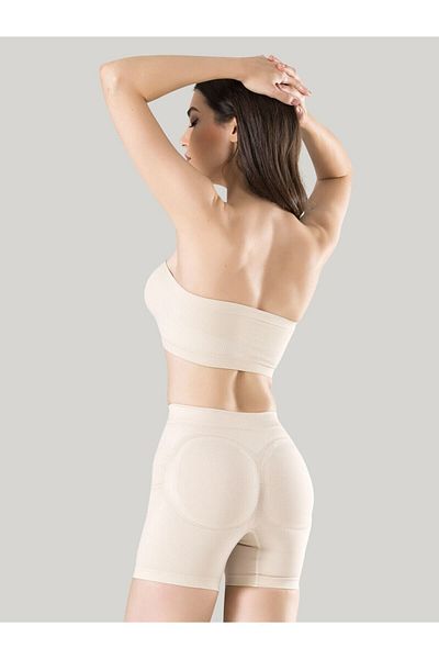 Miss Fit 34312 مشد بوكسر نسائي مقاس 1 للتخسيس بدون خياطة عالي الخصر لتشكيل المؤخرة