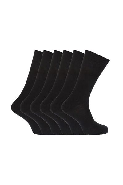 MY MENORA SOCKS 6 чифта обикновени черни мъжки чорапи