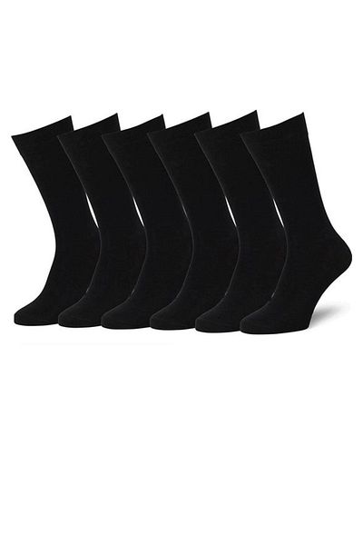 MY MENORA SOCKS 6 чифта обикновени черни мъжки чорапи