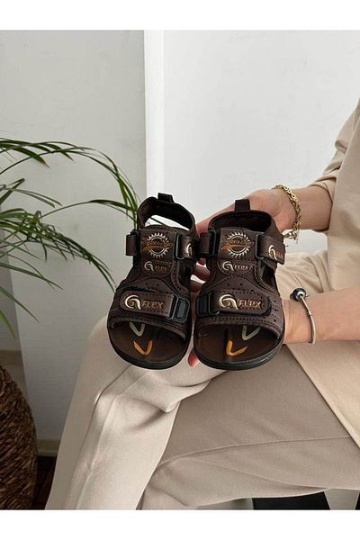 Behtah Kundura Sandale zilnice cu velcro pentru băieți cu tălpi confortabile