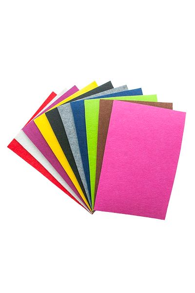 garaccu Thick Felt (3 Mm) Mixed Color 10 Pieces 25x25 Cm