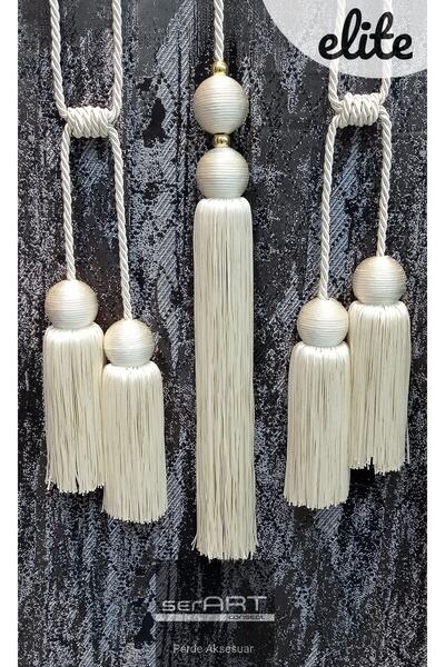 serART Elite Model Fon Ve Kruvaze Perde Bağcık Tavan Toplama Bracol 3 Lü Set ...