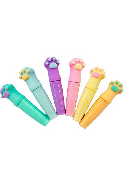 Taros Mini Cute Cat Paws Highlighter Set of 6