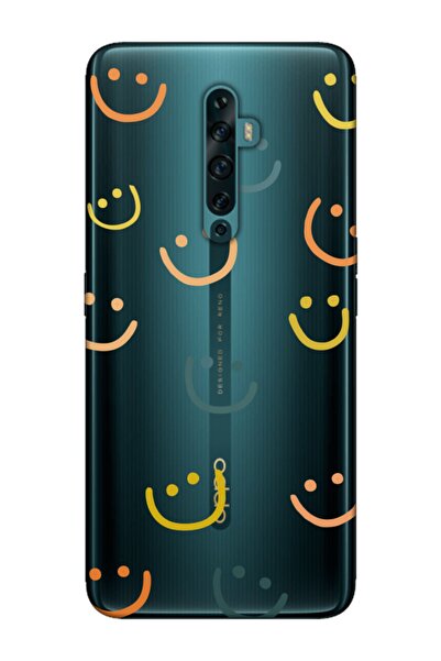 frondcase حافظة هاتف شفافة لهاتف اوبو رينو 2 زد ايموجي وجه مبتسم