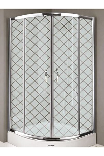 AKTU BAGNO Aktu - Desaş Duşakabin (tekne Hariçtir) - 90x90 Oval - 5mm Temp. C...