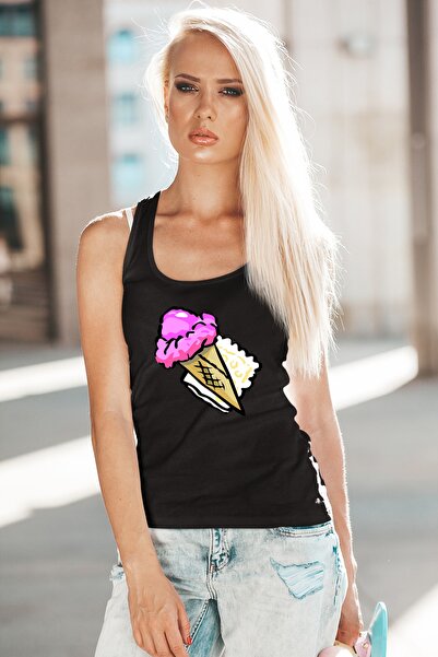 Raf Coll Ženska vješalica T-shirt Sladoled Digitalna štampa Pakovanje 100% pamuk