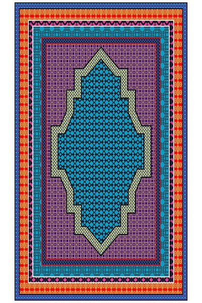 Rugs Modern Halı Geometric Prayer Rug in Multy Tones 70x120