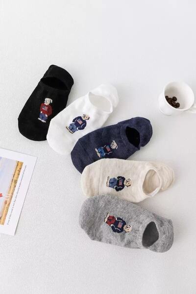 WORTHY SOCKS 5 páros maci mintás balerina zokni készlet