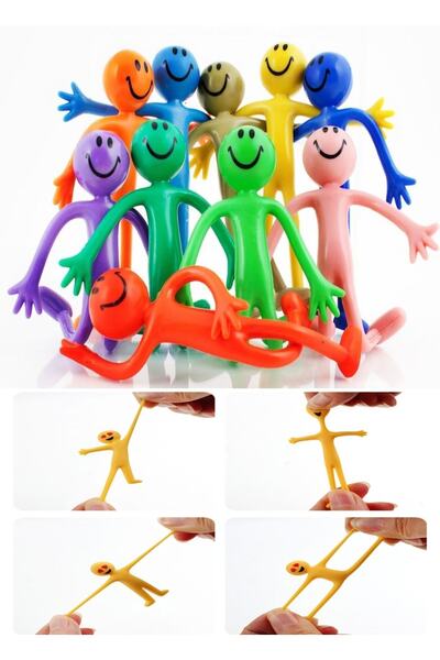 Hyd 3 قطع من لعبة الرموز التعبيرية المرنة ذات الأذرع والساقين