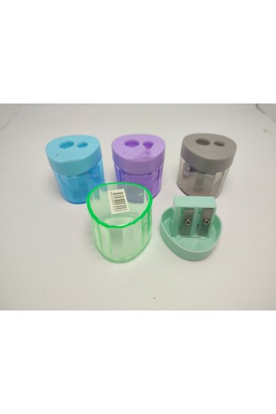 gördur (4 Pieces) Double Sharpener Wooden Pencil Opener for Thick and Normal Pencils with Sharpener Chamber