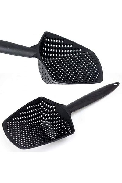 Kumpazar Strainer Ladle Heat Resistant Plastic Boiling and Macarano Strainer Serving Colander with Holes