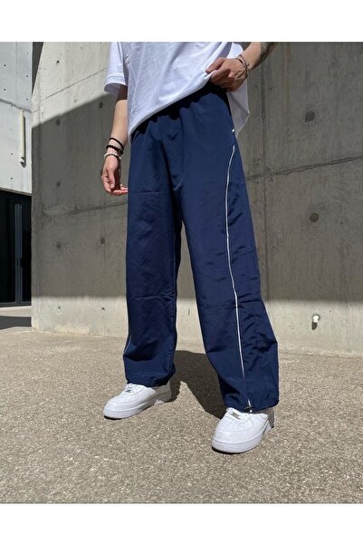 BİQ & TAQ BUTİK Анцуг с широки широки панталони парашут с еластична талия