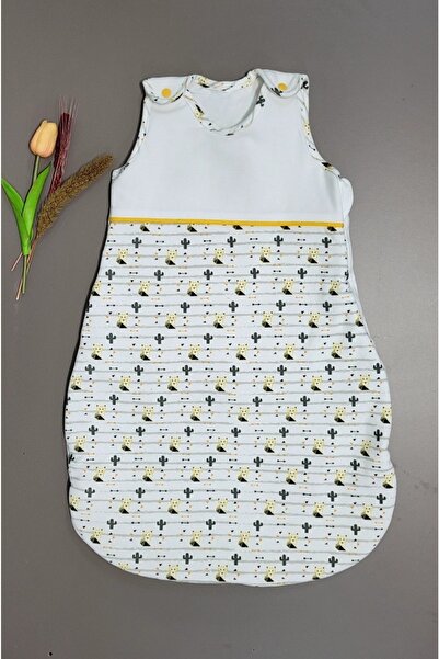 Alpar Tekstil Summer and Spring Non-Fiber, Double Layer Cotton Combed Children's Sleeping Bag 1.0 Tog Fox/ Yellow