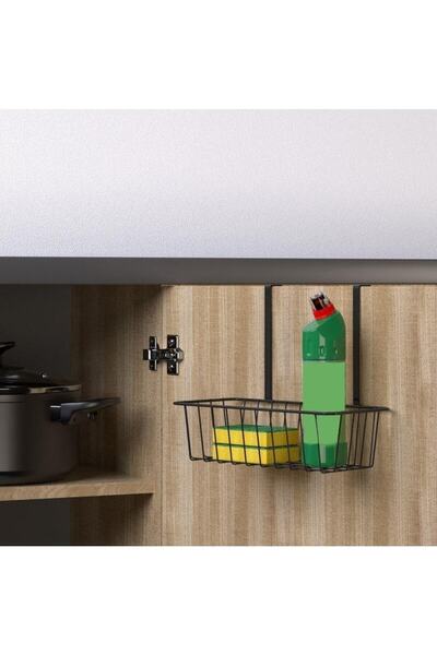 Metaltex Asılabilir Dolap Sepeti Çok Amaçlı Düzenleyici Siyah