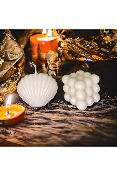 ERSE HOME Istiridye Ve Bubble 2'li Mum Seti Kokulu