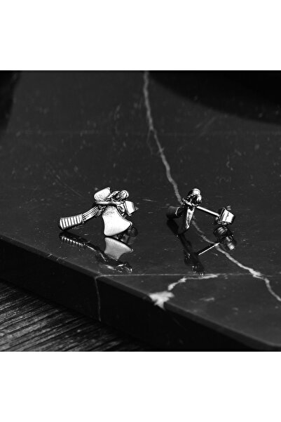 Viking Savaşçı Balta Tasarım Çivi Model 316L Çelik Erkek Küpe